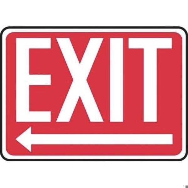 Accuform Exit Sign, Aluma-Lite, 10 in W, 7 in H MEXT446XL - main